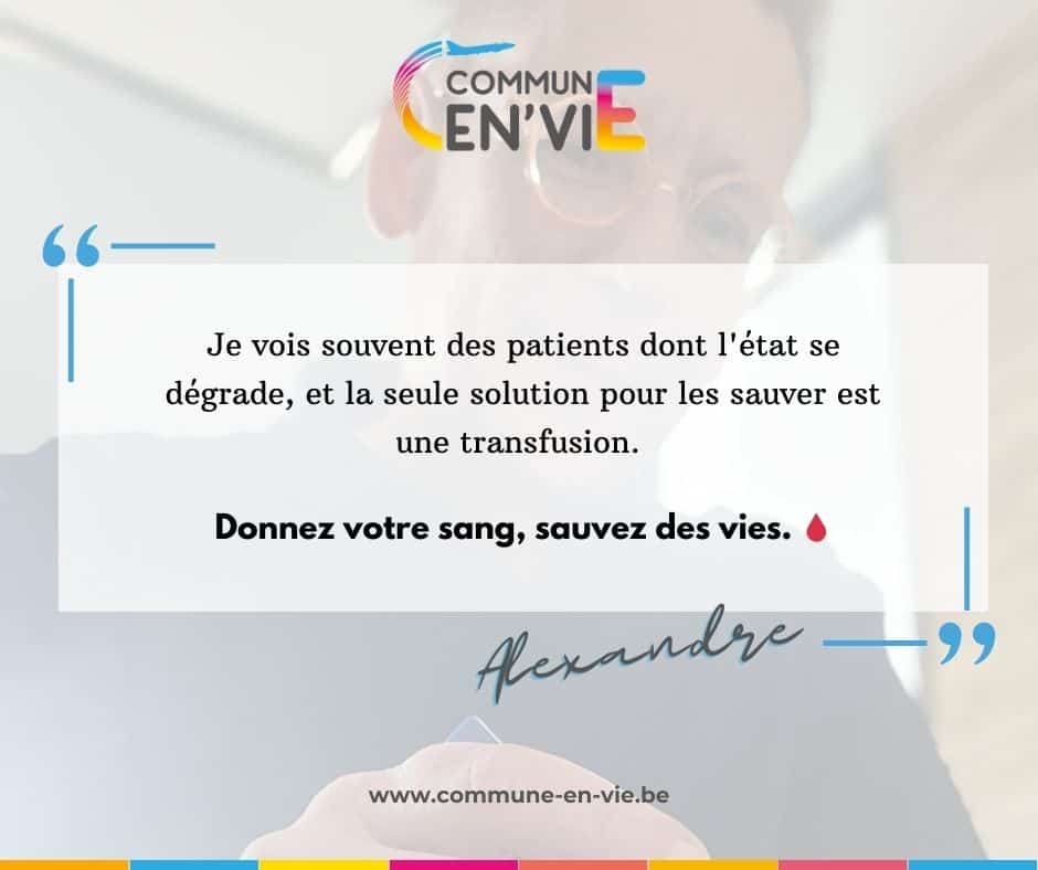 Chièvres | Commune En'Vie | Liste citoyenne | Alexandre Maes | Don de sang